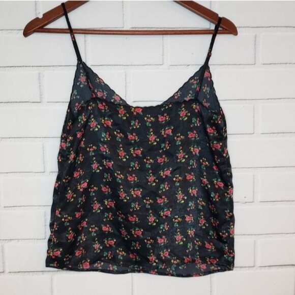 BP. Floral Scalloped Satin Camisole - Picture 3 of 7